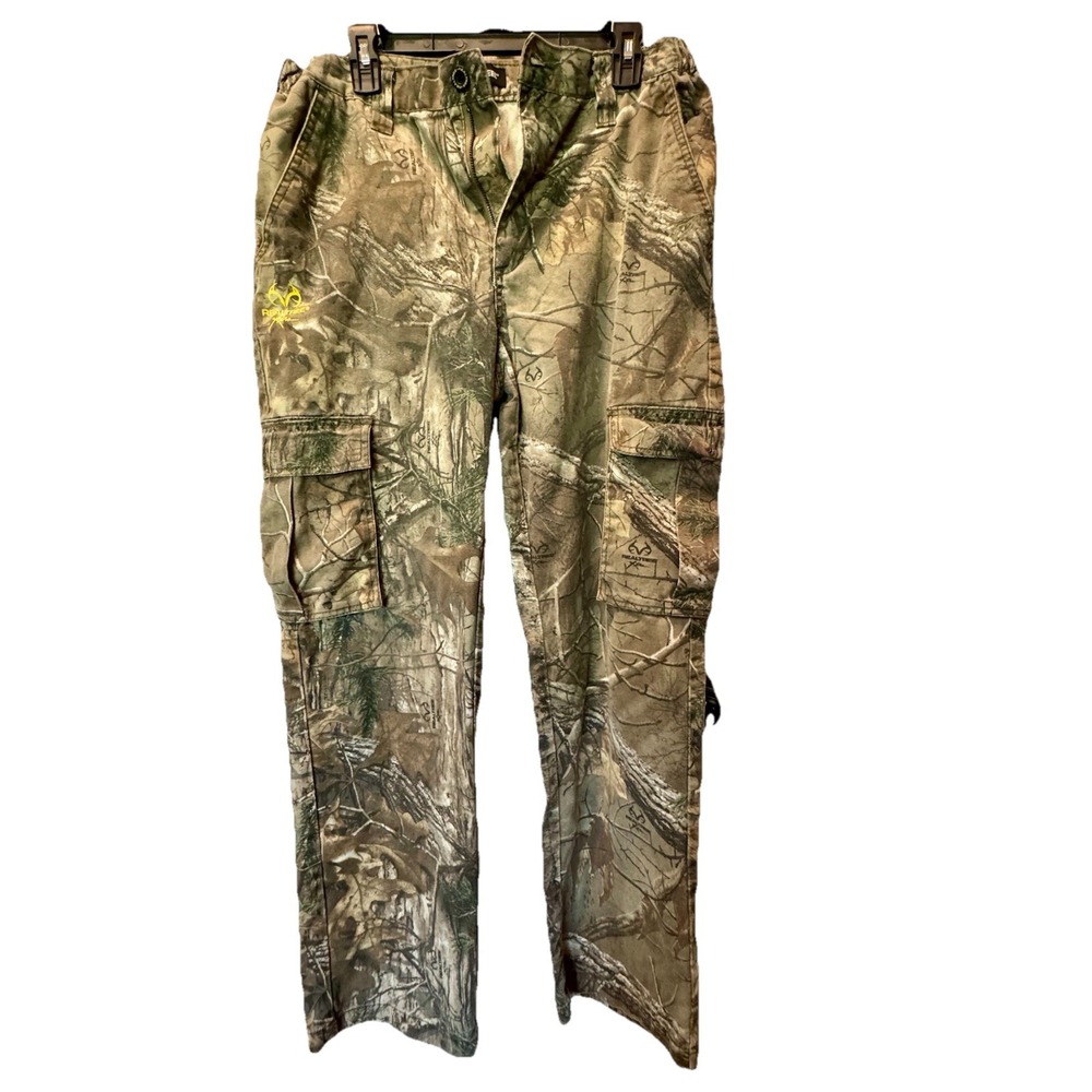 Realtree XTRA Men's Size M 32-34(33x31.5) Camo Cargo‎ Hunting Pants #55444-7-C1